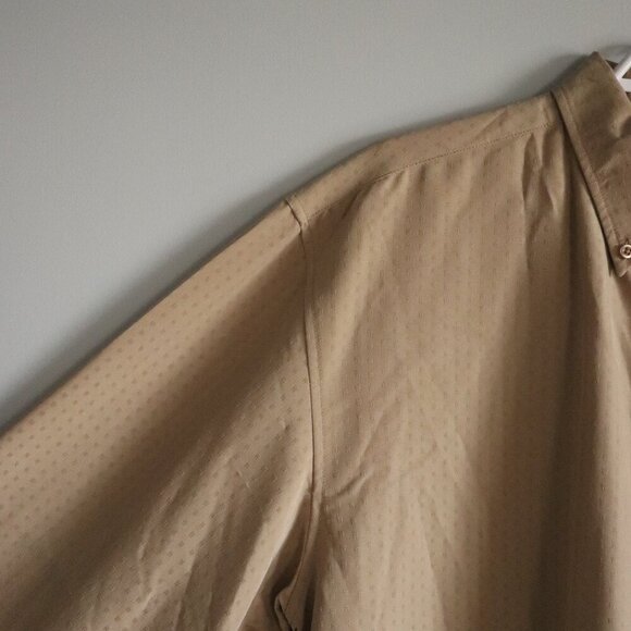 Penmans Men's Tan Large‎ Collared Button Down Pocket Long Sleeve Dress Shirt - Picture 3 of 11